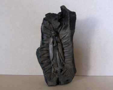 Rzeźba zatytułowany „Virgin of Guadalupe…” autorstwa Alberto Thirion, Oryginalna praca, Drewno