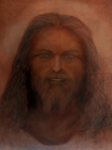 Schilderij getiteld "Jesús de Nazaret" door Alberto Thirion, Origineel Kunstwerk, Pastel