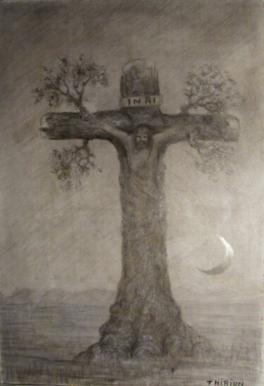 Drawing titled "Metaphor of a man's…" by Alberto Thirion, Original Artwork, Silverpoint