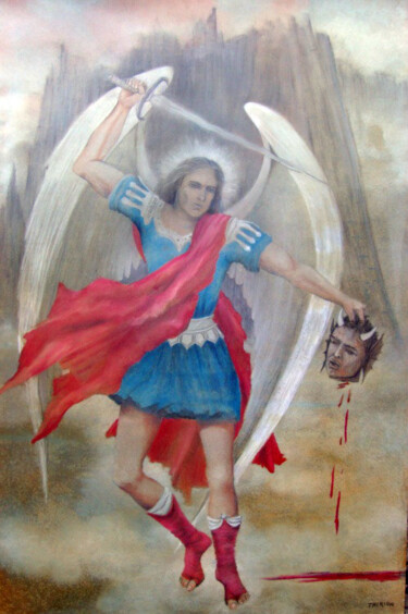 Pintura titulada "San Miguel" por Alberto Thirion, Obra de arte original, Oleo