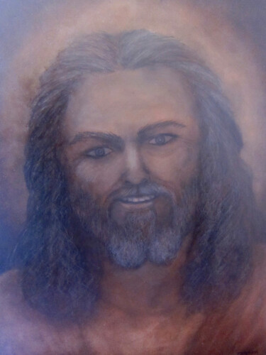 绘画 标题为“Cristo sonriendo,po…” 由Alberto Thirion, 原创艺术品, 油