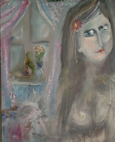 Pintura intitulada "Mulher flôr" por Alberto Zappia, Obras de arte originais, Óleo