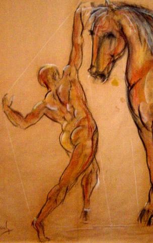 Картина под названием "fig 1" - Alberto Bertti, Подлинное произведение искусства, Масло
