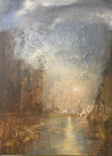 Painting titled "Arrivée" by Alberto Bertti, Original Artwork, Oil