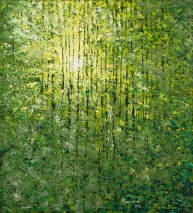 Pittura intitolato "alberi" da Alberto Bosisio, Opera d'arte originale, Olio