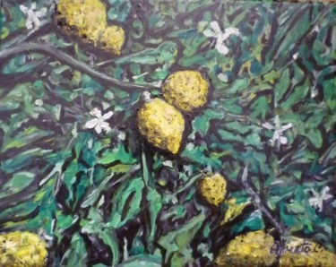 Painting titled "Limoni di Notte" by Alberto C., Original Artwork