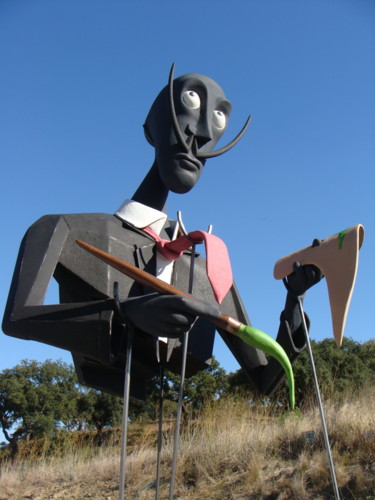 Скульптура под названием "Salvador Dali" - Alberto Kissola, Подлинное произведение искусства, Смола