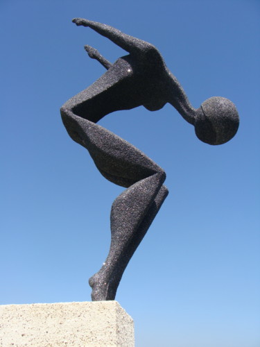 Escultura intitulada "natation" por Alberto Kissola, Obras de arte originais, Resina