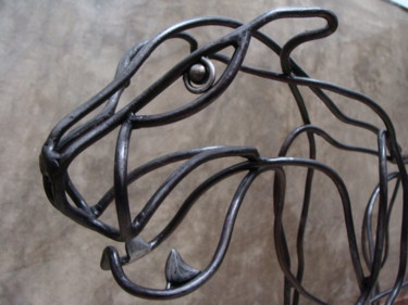 「chien de garde」というタイトルの彫刻 Alberto Kissolaによって, オリジナルのアートワーク, 金属