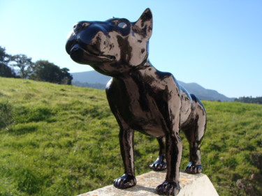 Escultura intitulada "dog" por Alberto Kissola, Obras de arte originais