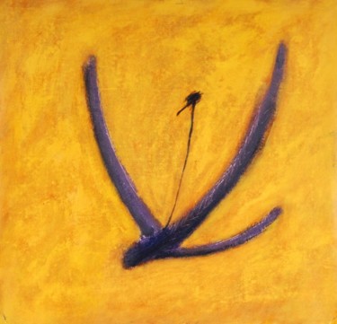 Painting titled "Flor" by Alberto Morales, Original Artwork