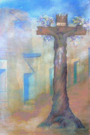 Posters of Taos,New Mexico Painting titled "Posters of Taos,New…" by Alberto Thirion: Christian Artist And Ecologist, Original Art, Oil