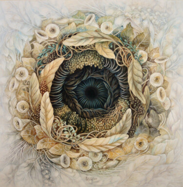 Pintura titulada "Whirlpool of life" por Albina Bunina, Obra de arte original, Acrílico