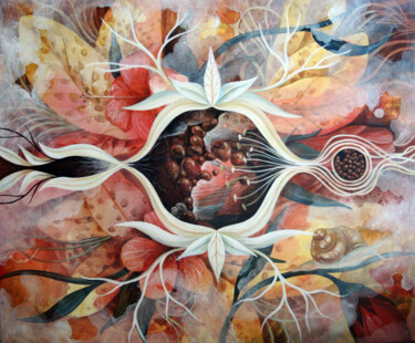 Malerei mit dem Titel "Big world of a smal…" von Albina Bunina, Original-Kunstwerk, Acryl