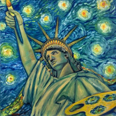 Joie Créative Vaut Liberté Painting titled "Joie Créative Vaut…" by Albina Urbanek, Original Art, Oil