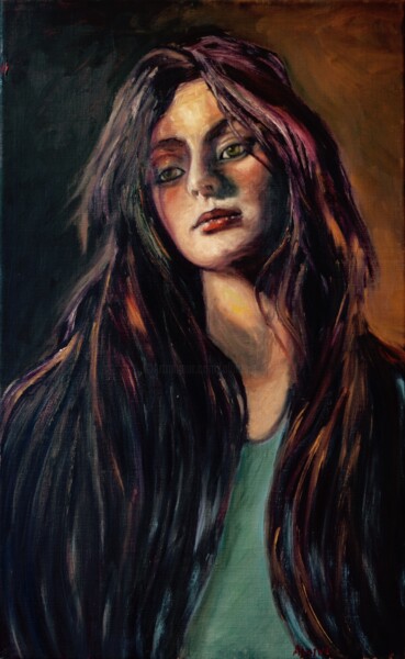 Malerei mit dem Titel "Alina" von Albina Urbanek, Original-Kunstwerk, Öl