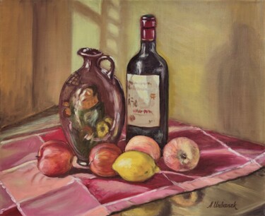 Painting titled "Alchimiste" by Albina Urbanek, Original Artwork, Oil
