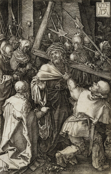 Incisioni, stampe intitolato "Le portement de la…" da Albrecht Dürer, Opera d'arte originale, goffratura