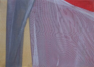 Painting titled "isomorph" by Aldo Carnevale, Original Artwork, Textile fiber Mounted on Wood Stretcher frame
