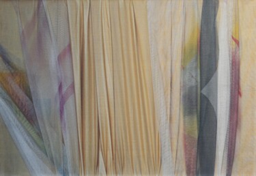 Painting titled "come 3 fiori + 7 in…" by Aldo Carnevale, Original Artwork, Textile fiber Mounted on Wood Stretcher frame