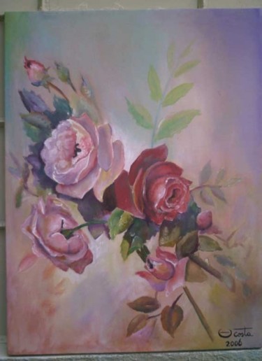 Pintura intitulada "Rosas" por Alceo Luiz De Costa Dcosta, Obras de arte originais