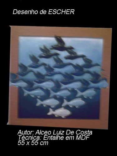 Escultura intitulada "Escher (releitura)…" por Alceo Luiz De Costa Dcosta, Obras de arte originais