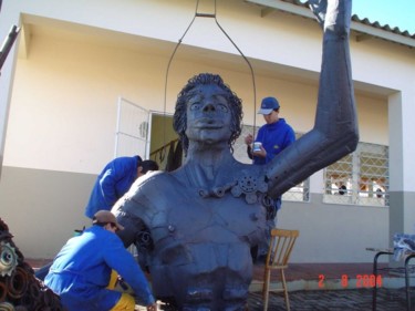 Escultura intitulada "Pira- detalhe" por Alceo Luiz De Costa Dcosta, Obras de arte originais