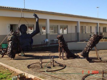 Escultura intitulada "Pira- detalhe" por Alceo Luiz De Costa Dcosta, Obras de arte originais