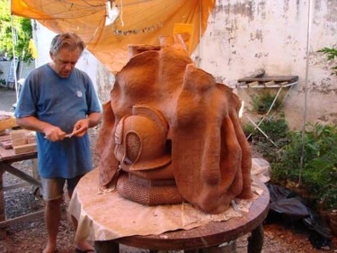 Escultura intitulada "Santo Expedito" por Alceo Luiz De Costa Dcosta, Obras de arte originais