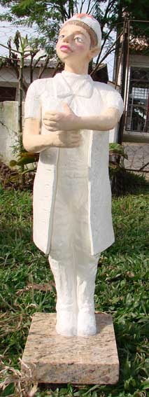 Escultura intitulada "Enfermeira" por Alceo Luiz De Costa Dcosta, Obras de arte originais