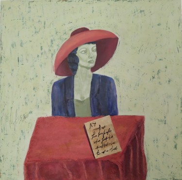 Картина под названием "Записка для нее" - Алла Звягинцева, Подлинное произведение искусства, Акрил