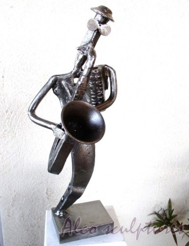 Γλυπτική με τίτλο "saxojazz" από Alco, Αυθεντικά έργα τέχνης