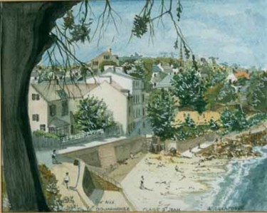 Peinture intitulée "plage de Tréboul Fr…" par Alain Delafosse, Œuvre d'art originale
