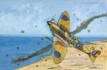 Peinture intitulée "spitfire" par Alain Delafosse, Œuvre d'art originale