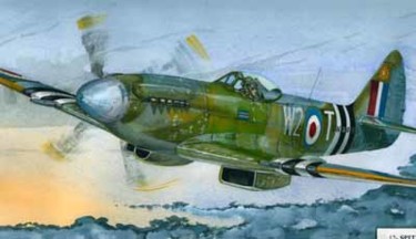 Peinture intitulée "spitfire MK 24" par Alain Delafosse, Œuvre d'art originale