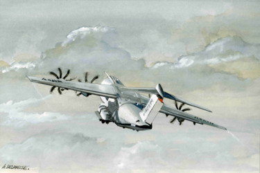 Painting titled "A400M" by Alain Delafosse, Original Artwork, Other