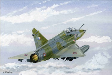 Peinture intitulée "mirage 2000 D escad…" par Alain Delafosse, Œuvre d'art originale, Autre