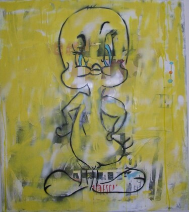 Painting titled "Mais qu'est-ce qu'i…" by Alder, Original Artwork, Acrylic