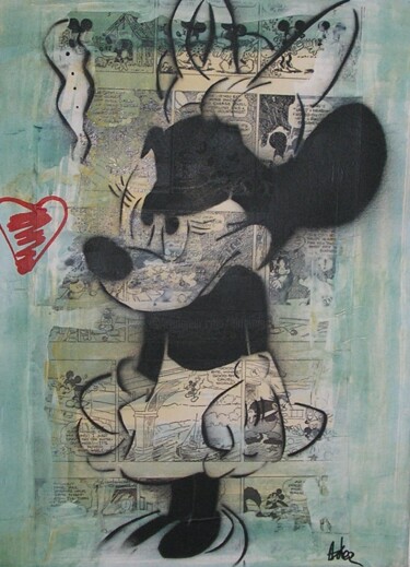 Schilderij getiteld "Love is a bird" door Alder, Origineel Kunstwerk, Acryl