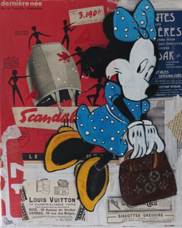 Painting titled "Minnie i love my bag" by Alder, Original Artwork, Acrylic