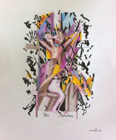 Dessin intitulée "Me Mirabas" par Aldo Alcota, Œuvre d'art originale, Crayon