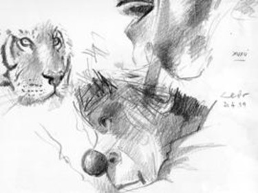 Drawing titled "opalha__oeotigre.jpg" by Aldo Luiz De Paula Fonseca, Original Artwork