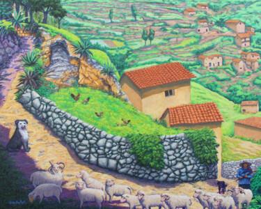 Pintura intitulada "Camino al Tambo" por Aldopintor, Obras de arte originais, Óleo