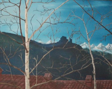 Pittura intitolato "Betulle d'inverno" da Aldo Sada, Opera d'arte originale