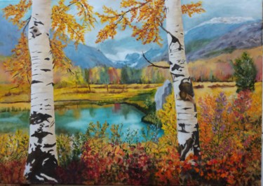 Pittura intitolato "Colori d'autunno" da Aldo Sada, Opera d'arte originale