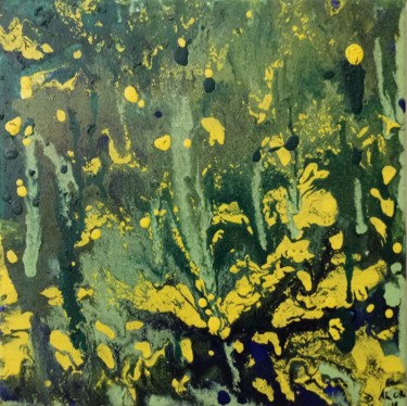 Painting titled "Fluid verde" by Ale Olla, Original Artwork, Acrylic