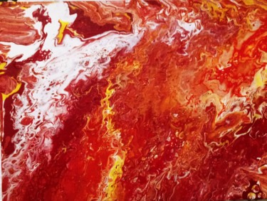 Painting titled "Lava del Vulcano" by Ale Olla, Original Artwork, Acrylic