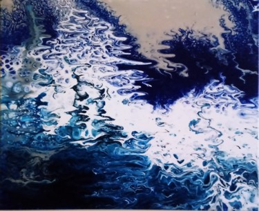 Painting titled "Ocean 1" by Ale Olla, Original Artwork, Acrylic