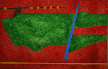 Картина под названием "Зеленая форма" - Алексей Филиппов, Подлинное произведение искусства