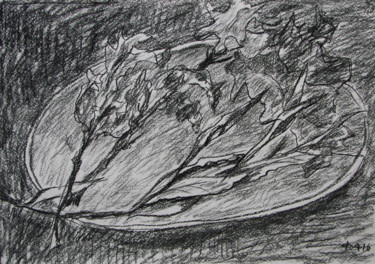 Картина под названием "Сухие листья" - Алексей Филиппов, Подлинное произведение искусства
